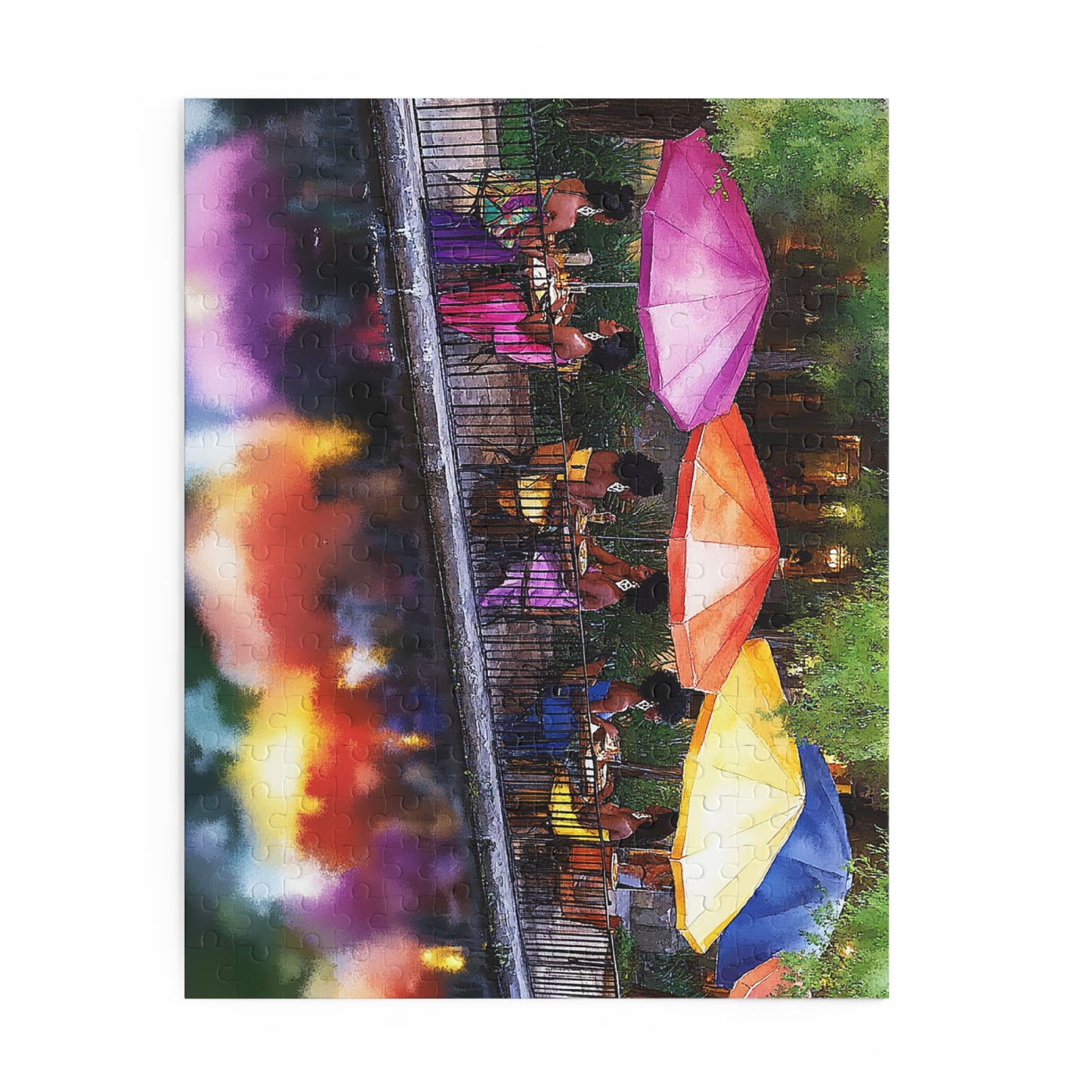 Reflections at the Riverwalk Cafe - 252-Piece Puzzle