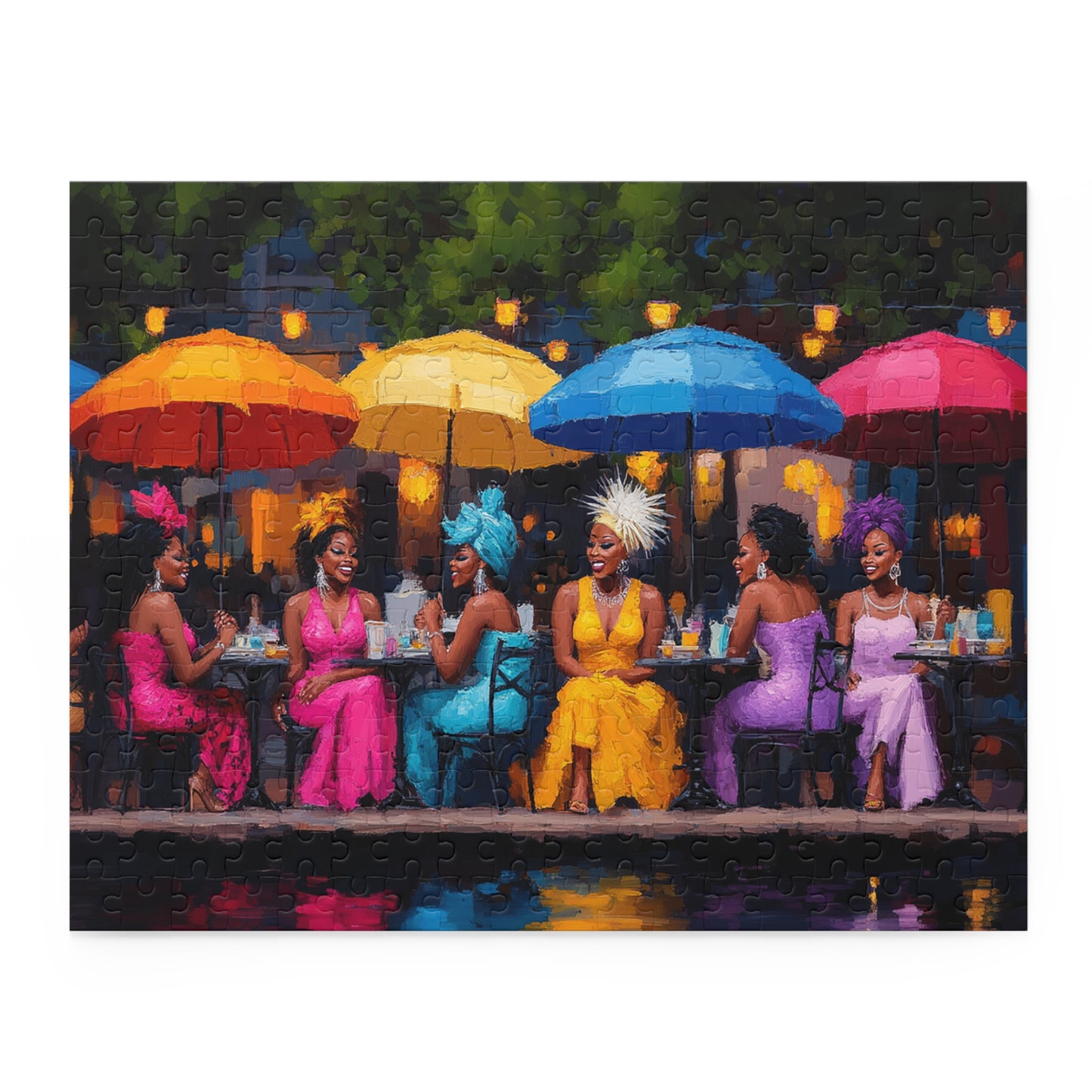 Riverwalk Conversations: A Night of Laughter - 252-Piece Puzzle