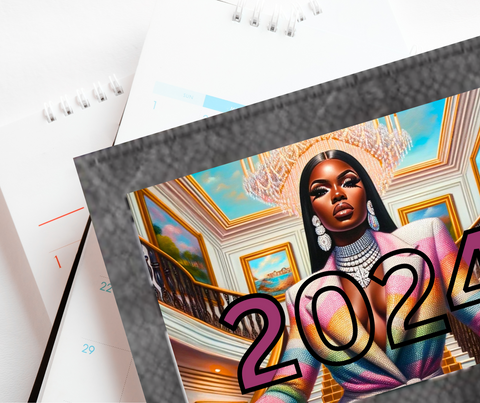 2024 Calendar - 12 Month Wall Calendar  - 8.5" X 11" - Girls Rule The World